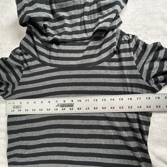 Synergy Womens Organic Cotton Striped Long Sleeve Cowl Neck Tunic Top Medium - Picture 7 of 8